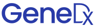 GeneDx text logo in dark blue