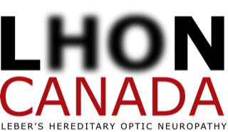 Lhon Canada text logo, black and red